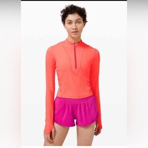 NWT RETIRED LULULEMON Gloss Trim Run 1/2 Zip long sleeve